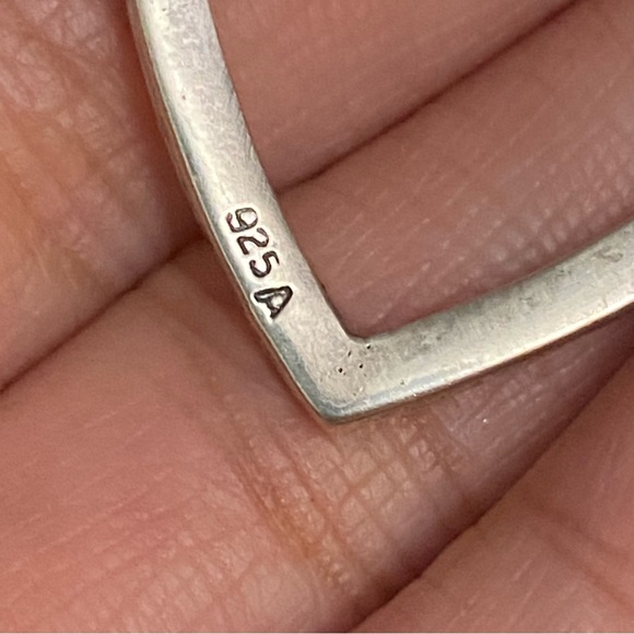 Vintage Signed 925 A Sterling Silver Marcasite Heart-shaped Love Brooch - Picture 4 of 9